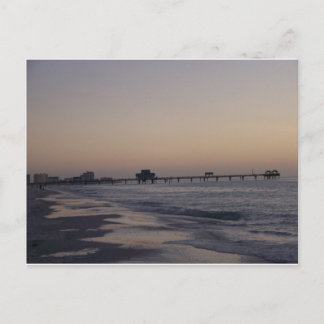 Der Pier bei Sonnenuntergang Postkarte