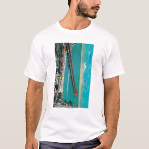 Der Pier und der Strand und das Long Beach T-Shirt