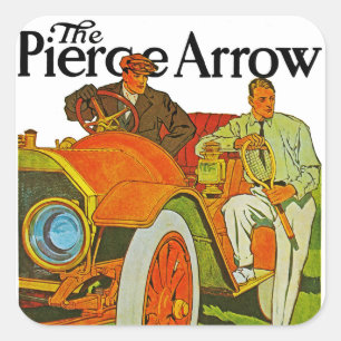 Der Pierce Arrow Quadratischer Aufkleber