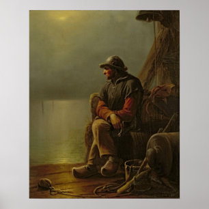 Der Pilot behält Uhr, 1851 Poster