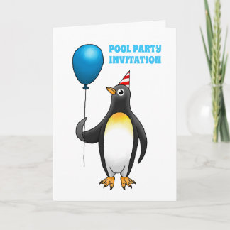 Der Pinguin ist bereit zum Party Einladung