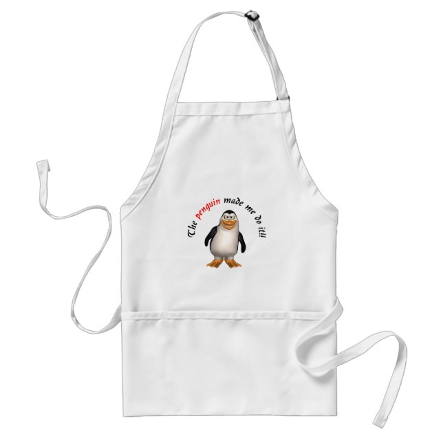 Der Pinguin ließ mich es tun! Schürze (Vorne)