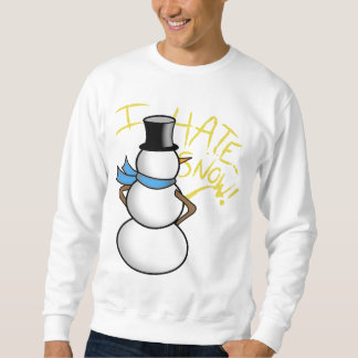 der pinkelnde Schneemann hasse ich Schnee Sweatshirt