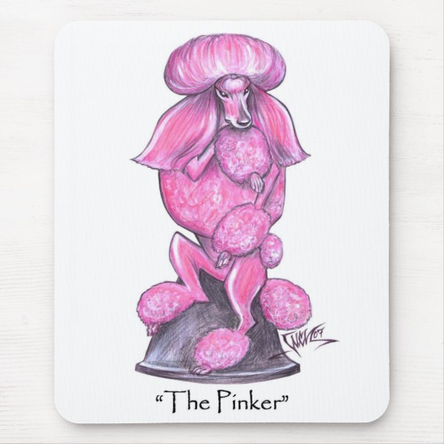 Der Pinker Brustkrebs-Pudel Mousepad (Vorne)