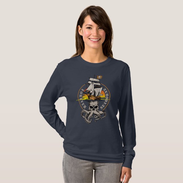 Der Pirat Seaborne | Frauen Langschläfchen T-Shirt (Vorne ganz)