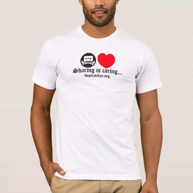der Pirat, teilend ist sich kümmerte… T-Shirt (Vorderseite)