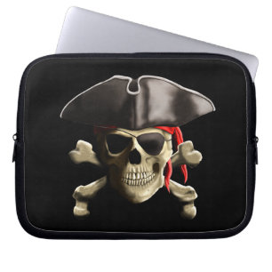 Der Piratenflagge-Piraten-Schädel Laptopschutzhülle