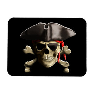 Der Piratenflagge-Piraten-Schädel Magnet