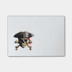 Der Piratenflagge-Piraten-Schädel Post-it Klebezettel