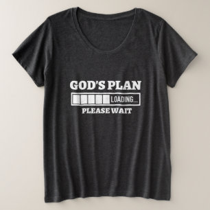 Der Plan Gottes, den T - Shirt der Frauen mit Plus