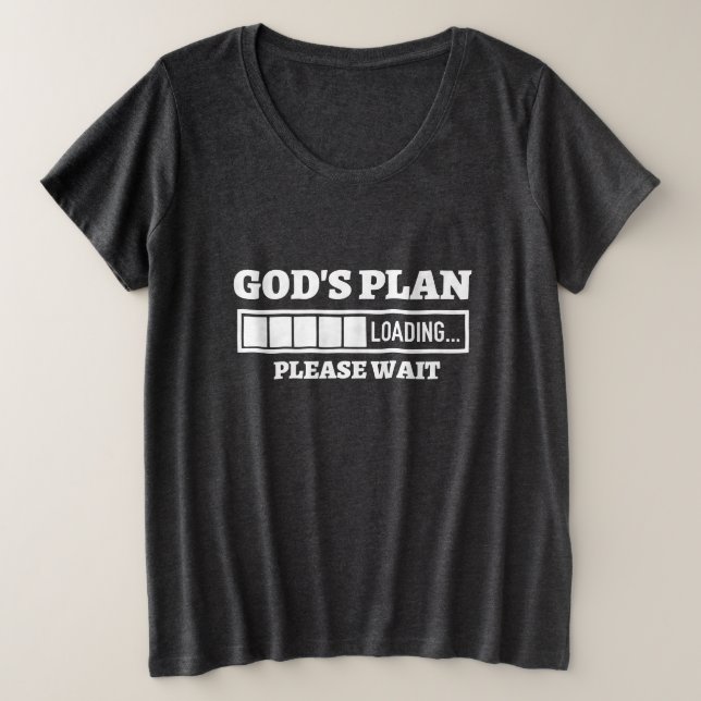 Der Plan Gottes, den T - Shirt der Frauen mit Plus (Design vorne)