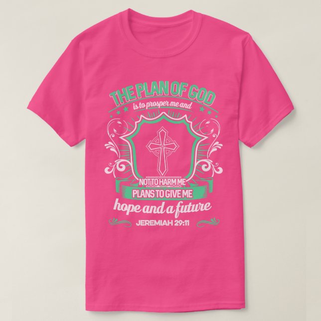 Der Plan von Gott Jeremiah 2911 Christliches Gesch T-Shirt (Design vorne)