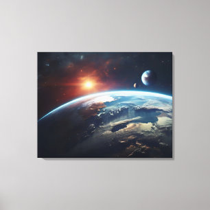 Der Planet Erde aus dem All Leinwanddruck