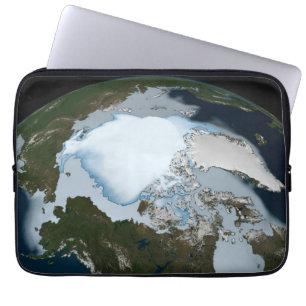 Der Planet Erde zeigt eine Eisdecke im Jahr 1980. Laptopschutzhülle
