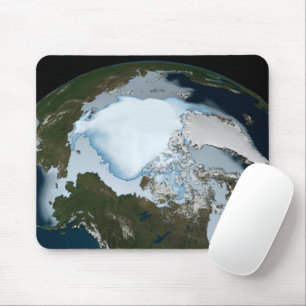 Der Planet Erde zeigt eine Eisdecke im Jahr 1980. Mousepad