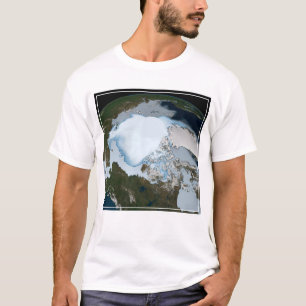 Der Planet Erde zeigt eine Eisdecke im Jahr 1980. T-Shirt