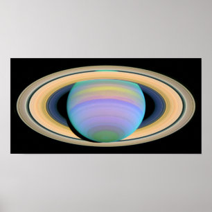 Der Planet Saturn im ultravioletten Poster