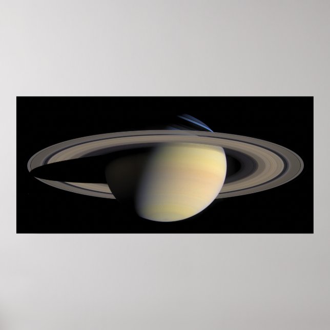 Der Planet Saturn von Cassini Orbiter Poster (Vorne)