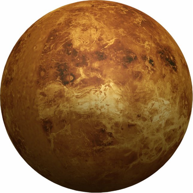 Der Planet Venus - Effekt 3D Freistehende Fotoskulptur (Vorne)