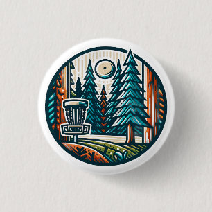 Der Plattengolf im Holzretro Kunst Button