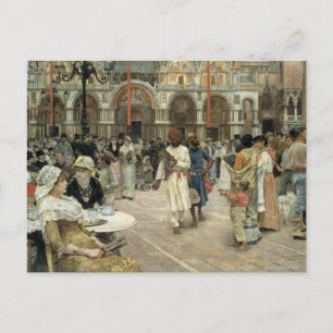 Der Platz des heiligen Markus, Venedig, 1883 von W Postkarte