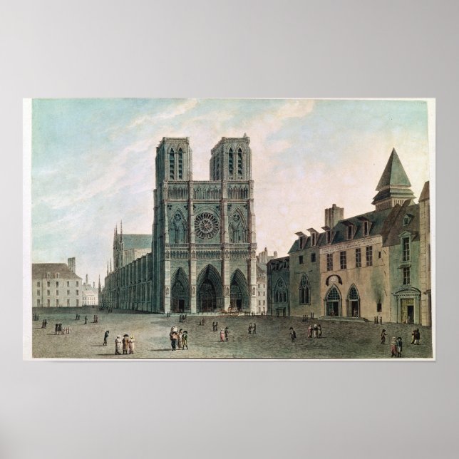 Der Platz vor Notre-Dame Poster (Vorne)