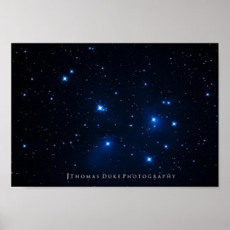 Der Pleiades-Star-Cluster Poster
