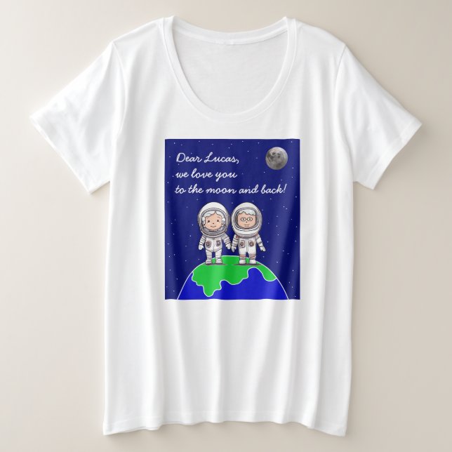 Der Plus-Größe-T - Shirt für Großeltern (Design vorne)