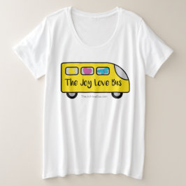 Der Plusgrößen-Freude-Liebe-Bus-Logo-T - Shirt