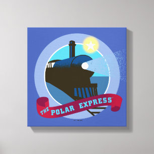 Der Polar Express Vintage-Zugabzeichen Leinwanddruck