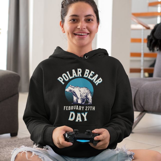 Der Polarbär Rette am Tag den Polarbär Hoodie (Von Creator hochgeladen)