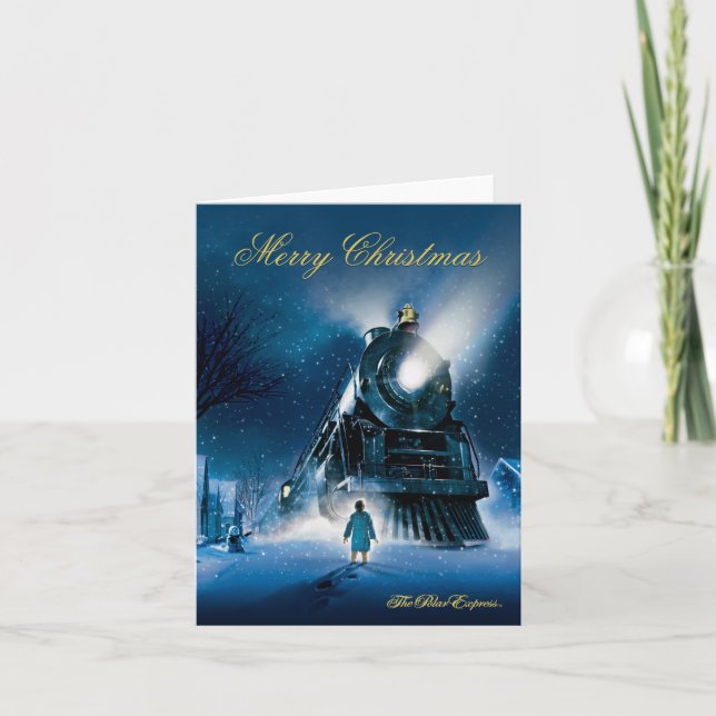 Der Polarexpress | Frohe Weihnachten Karte (Vorderseite)