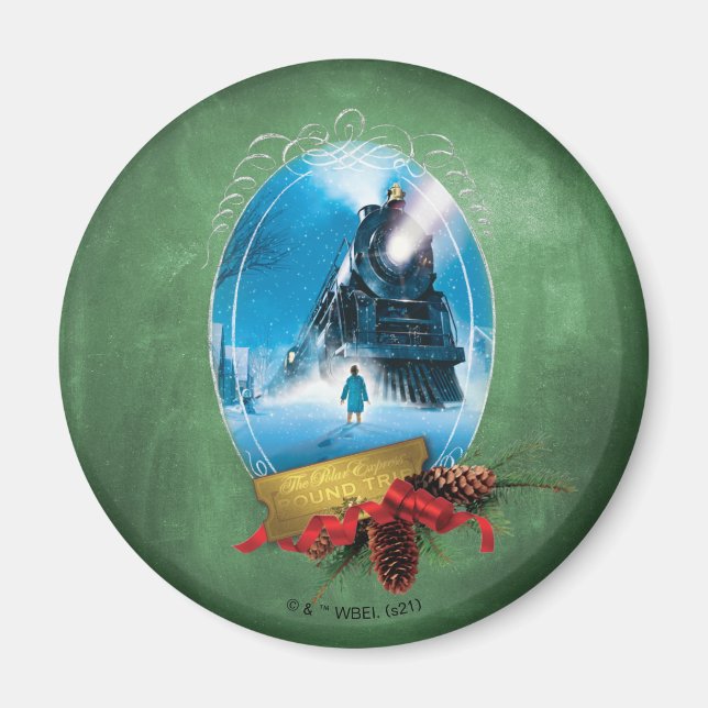 Der Polarexpress | Holiday Gerahmt Train Anreise Magnet (Vorne)