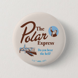 Der Polarexpress "Hörst du die Glocke" Retro Button