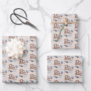 Der Polarexpress "Hörst du die Glocke" Retro Geschenkpapier Set