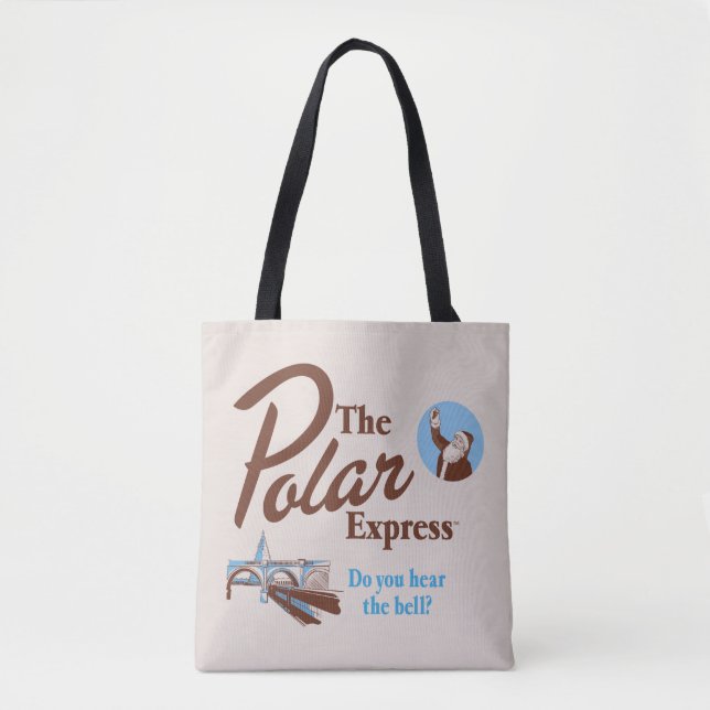 Der Polarexpress | "Hörst du die Glocke" Retro Tasche (Vorderseite)