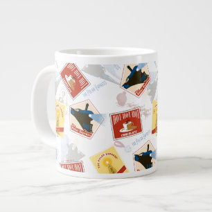 Der Polarexpress Muster für Retro-Aufkleber Jumbo-Tasse