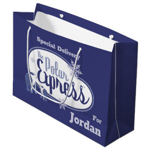 Der Polarexpress   Retro Graphic Polar Bears Große Geschenktüte