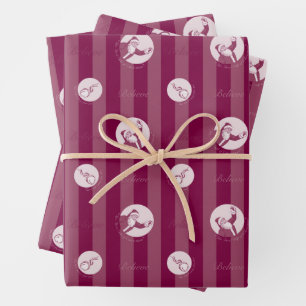 Der Polarexpress Streifenmuster für den Weihnach Geschenkpapier Set