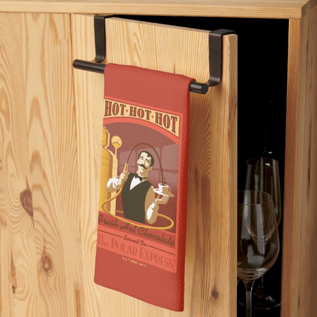 Der Polarexpress | Vintage Schokolade Geschirrtuch (Drittel gefaltet)