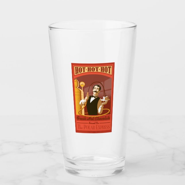 Der Polarexpress | Vintage Schokolade Glas (Vorderseite)