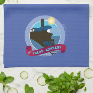 Der Polarexpress Vintages Abzeichen Geschirrtuch