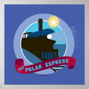 Der Polarexpress VINTAGES ABZEICHEN Poster