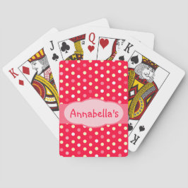 Der Polka-Punkt der Mädchen mit Namen der Spielkar Spielkarten