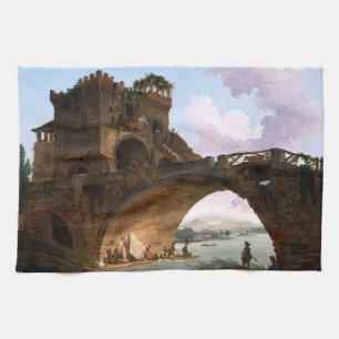 Der Ponte Salario von Hubert Robert Geschirrtuch