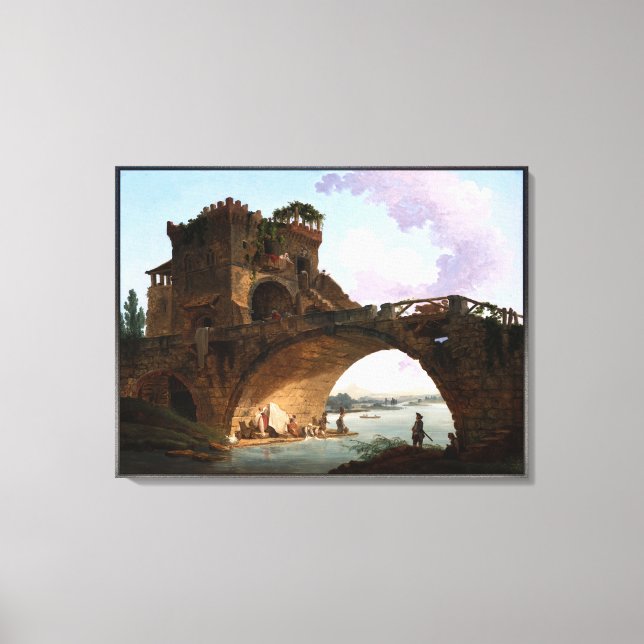 Der Ponte Salario von Hubert Robert Leinwanddruck (Vorderseite)