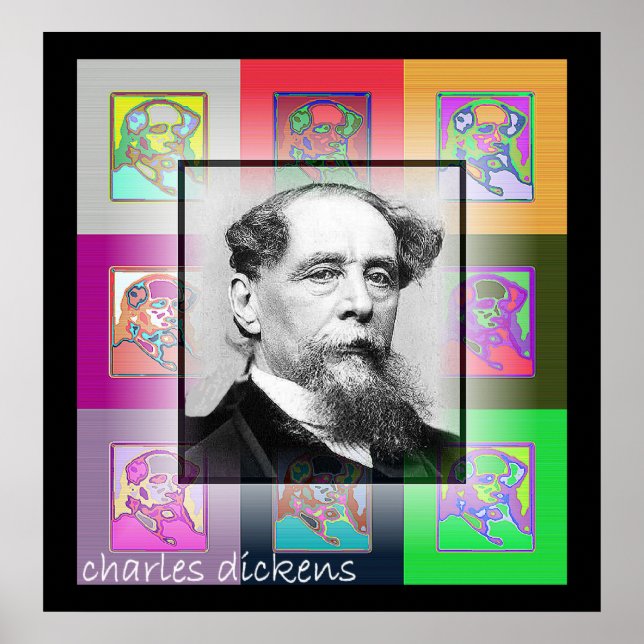 Der Pop Art Charles Dickens Poster (Vorne)