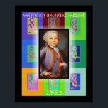 Der Pop Art Small Mozart Poster<br><div class="desc">Das unglaubliche Genie war zwölf Jahre alt, als dieses Portrait gemalt wurde. Mozart war ein Junge, der Pop Art gefallen hätte</div>