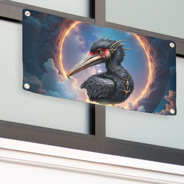 Der Portalwächter – Fantasy-Vogel Banner (Äußeres Gebäude)