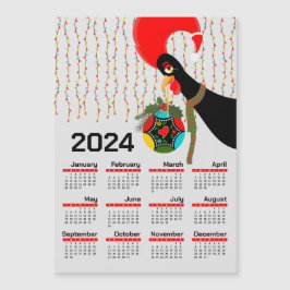 Der portugiesische Weihnachtskalender 2024 Magnetkarte